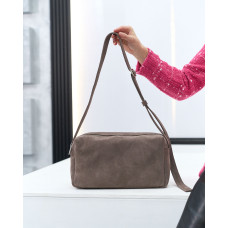Замшевая женская сумка «Virginia» капучино