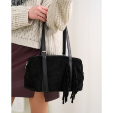 Замшевая женская сумка «Noel» черная