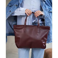 Сумка кожаная женская «Бенита» бордовая