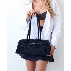 Замшевая женская сумка «Alexa» черная Замшевая женская сумка «Alexa» черная