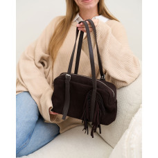 Замшевая женская сумка «Noel» шоколадная