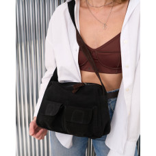 Сумка женская замшевая «Отем» черная