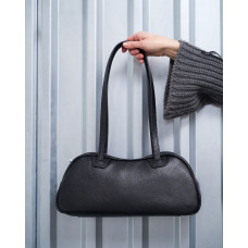 Кожаная женская сумка «Тейл» черная Кожаная женская сумка «Тейл» черная