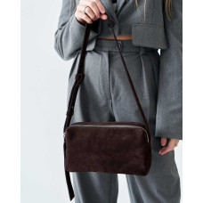 Замшевая женская сумка «Feit» шоколадная Замшевая женская сумка «Feit» шоколадная