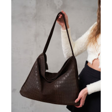 Сумка женская кожаная «Кроко» шоколадная замша Сумка женская кожаная «Кроко» шоколадная замша
