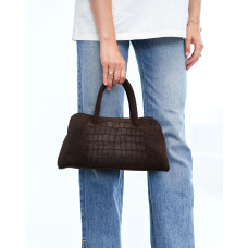 Сумка женская кожаная «Кармел» шоколадный кроко Сумка женская кожаная «Кармел» шоколадный кроко