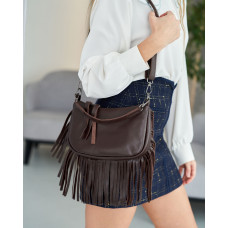 Кожаная женская сумка «Isabella» шоколадная