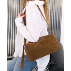 Замшевая женская сумка «Virginia» карамельная