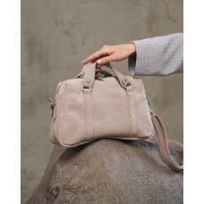 Сумка кожаная женская «Мелания» бежевая