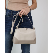 Кожаная женская сумка «Иви» бежевая Кожаная женская сумка «Иви» бежевая