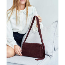 Замшевая женская сумка «Feit» бургунди Замшевая женская сумка «Feit» бургунди