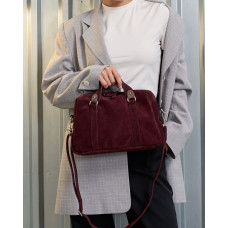 Сумка кожаная женская «Мелания» бордовая