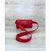 Женская сумка клатч на пояс «Энди» плетеная красная 
