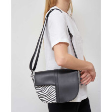 Сумка жіноча «Джіл» зебра з чорним Сумка жіноча «Джіл» зебра з чорним