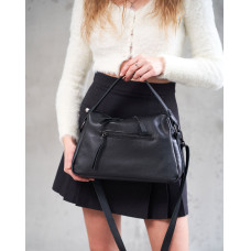 Кожаная сумка женская «Фрея» черная Кожаная сумка женская «Фрея» черная