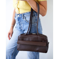 Сумка кожаная женская «Alora» шоколадый флотар