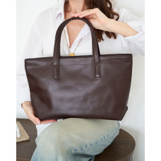 Сумка кожаная женская «Бенита» шоколадная