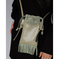 Кожаная женская сумка «Рэй » светло оливковая Кожаная женская сумка «Рэй » светло оливковая