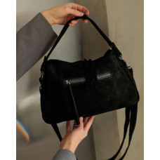 Сумка женская «Фрея» черная замша