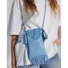 Кожаная женская сумка «Рэй » голубая Кожаная женская сумка «Рэй » голубая