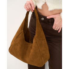 Женская  замшевая сумка «Кей» карамельная