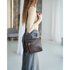 Сумка кожаная женская «Asuna» шоколадный флотар