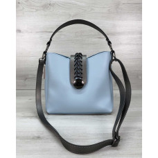 Женская сумка Сати голубого цвета 