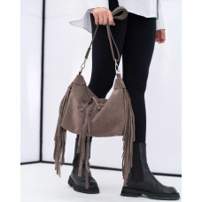 Замшевая женская сумка «Пака» капучино Замшевая женская сумка «Пака» капучино