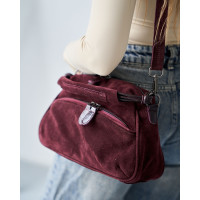 Сумка женская замшевая «Нанни» бургунди Сумка женская замшевая «Нанни» бургунди