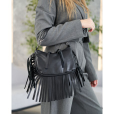 Кожаная женская сумка «Isabella» черная