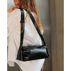 Кожаная женская сумка «Мэй» черная Кожаная женская сумка «Мэй» черная