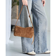 Замшевая женская сумка «Feit» карамельная Замшевая женская сумка «Feit» карамельная