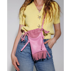 Кожаная женская сумка «Рэй » розовая Кожаная женская сумка «Рэй » розовая