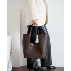 Женская сумка «Трейс» 2 в 1 шоколадная