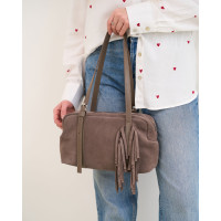 Замшевая женская сумка «Noel» капучино