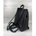 Жіночий рюкзак «Фабі» чорний з оливковим хутром 