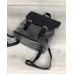 Жіночий рюкзак силіконовий 45505 з косметичкою чорний блиск 