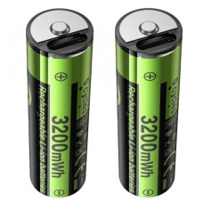 Аккумуляторы пальчик AA 860 mAh 2шт с разъемом Type-C HOCO JA3