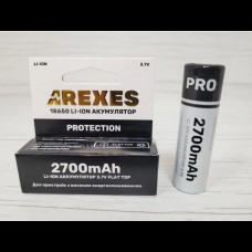 Літій-іонний акумулятор Arexes 18650 Li-Ion 2700 mAh, 3.7V для приладів з високим енергоспоживанням