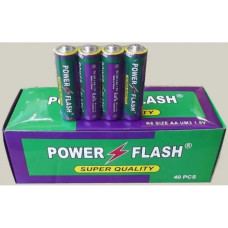 Батарейки пальчик R06 сольові АА 1.5 v Power flash Тільки упаковкою (40 шт)