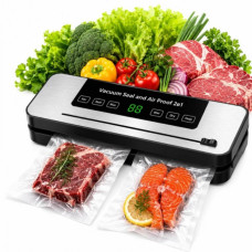 Вакуумный упаковщик 2 в 1 Vacuum Seal and Air Proof для сухих и влажных продуктов / бытовой вакуумный + 10 пакетов