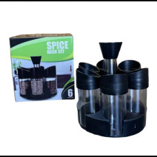 Подставка для вращающихся специй органайзер 6 баночек