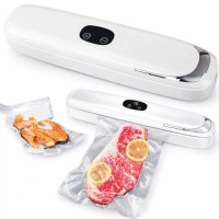 Вакуумный упаковщик для продуктов Vacuum Sealer MK-801 90Вт бытовой вакуумный + 10 пакетов Белый
