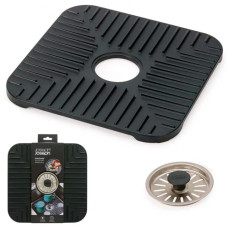 Коврик для мойки со сливом (30×30см), SinkShield / Защитная подставка для раковины