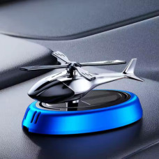 Автомобильный ароматизатор на солнечной батарее Вертолет с вращающимися лопастями Синий