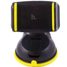Автомобільний тримач для телефону з присоскою Hoco CA5 чорно-жовтий