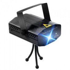 Лазерний проектор, стробоскоп, диско лазер UKC HJ06 6 в 1 з триногою ЧОРНИЙ 4054