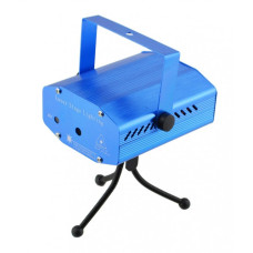Лазерний проектор, стробоскоп, диско лазер UKC HJ08 4 в 1 з триногою Синій 4053