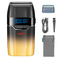 Электробритва VGR V-308 шейвер, двойное лезвие, 9000 RPM, LED дисплей Золотой