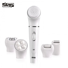 Жіночий епілятор багатофункціональний масажер 5 в 1 на акумуляторі DSP 70153A Білий